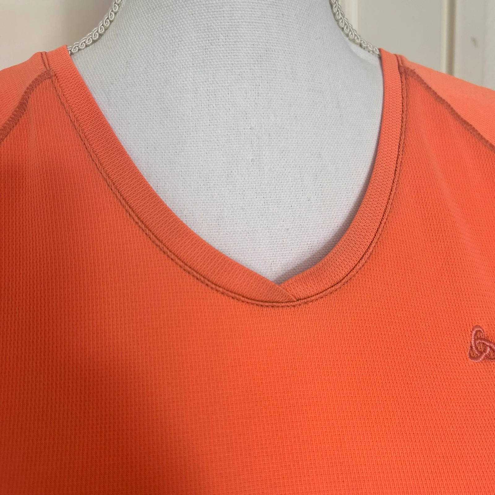 Odlo Camiseta deportiva con escote en V Naranja – Talla 40 (Muy usada) – photo 3